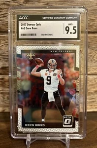 2017 Donruss Optic Drew Brees #62 New Orleans Saints CGC 9.5 Mint+ - Picture 1 of 2