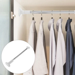 Garment Rack Clothes Hanging Rod Curved Shower Curtain Rod Tension Curtain Rod - Picture 1 of 10