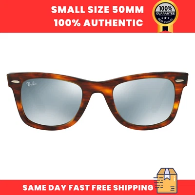 Ray-Ban Unisex Sunglasses RB2140 117830 Havana Square Light Silver Mirror 50mm - Image 1 of 4