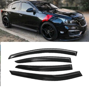Se adapta a Chevy Cruze 2011-2015 negro 3D ventana ondulada visera protector contra la lluvia deflector - Imagen 1 de 10