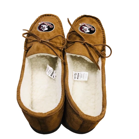 FSU - Florida State University Men's Foco Embroidered Logo Slippers Sz. 11-12 Cover