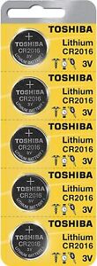 Toshiba CR2016 3 Volt Lithium Coin Battery (5 Batteries)