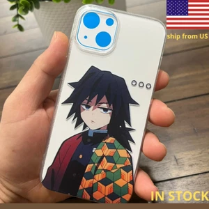 For iPhone 13 Japan Anime Demon Slayer Tomioka Giyuu Phone Case Soft Cover - Picture 1 of 4