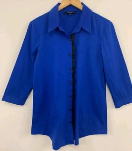 Camisa para mujer Lafayette 148 New York con botones talla XS azul - Imagen 1 de 11