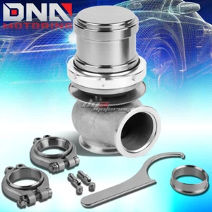 ALUMINUM EXTERNAL 14-PSI 40MM TURBOCHARGER V-BAND 5" WASTEGATE+SPRING SILVER - Picture 1 of 5