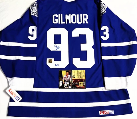 COA-NWT DOUG GILMOUR TORONTO MAPLE LEAFS AUTO/SIGNED 1993 NHL PATCH CCM JERSEY Cover