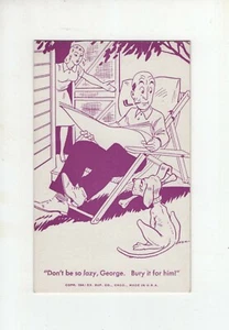 1948 Risque Joke Cartoon Gag Gift Card Made by Exhibit Supply Co Chicago - #9 - Picture 1 of 1