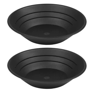 10" Black Plastic Gold Pan – 2 Pack for Gold Prospecting & Mining - Picture 1 of 6