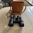 Vintage Binaview Binoculars 10 X 50 Brown Leather Case