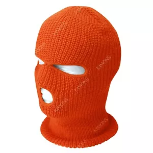 3 Hole Full Face Mask Ski Mask Winter Cap Balaclava Outdoor Beanie Tactical Hat - Picture 1 of 29