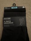 Pack de 2 leggings M&S neuf avec étiquettes 1 x MARINE 1X NOIR taille 14