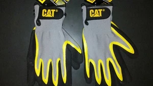 2 Paar Caterpillar "CAT" Polyester doppelt beschichtete Nitril Handfläche Handschuhe X-Large - Bild 1 von 5