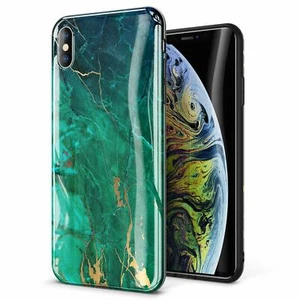 GVIEWIN Marble iPhone Xs MAX Custodia, Ultra Sottile Sottile Lucido Morbido TPU Gomma Gel Si - Foto 1 di 6