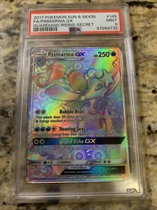 Primarina GX-149/145-Secret Rare Pokemon SM2 Guardians Rising PSA 9 - Picture 1 of 2