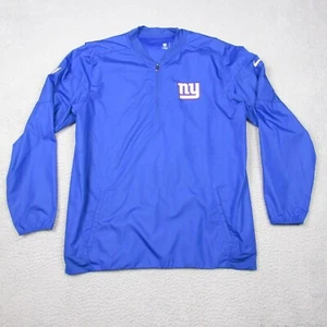 Nike New York Giants Men's L Windbreaker Blue Pullover NFL Football Jacket NY - Picture 1 of 11