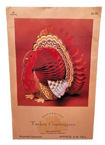 Vintage 90s Hallmark Turkey Honeycomb Centerpiece Original Sealed Package - Picture 1 of 5