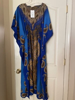 Mujeres Caftán Africano Dashiki Kaftan Hippie Boho Cóctel Vestido Informal Talla Libre  Foto 1 de 4