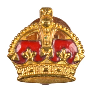 Antique Vintage Old Royal Kings Crown Coronation Jubilee Enamel Lapel Badge - Picture 1 of 2
