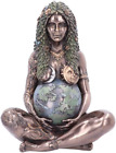 Ethereal Mother Earth Gaia Art Statue Figurine, Polyresin, Bronze, 30Cm