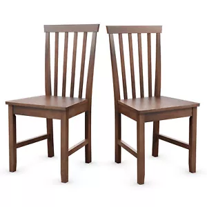 2 PCS Kitchen Dining Chair Spindle Back Design Side Chair w/Solid Wooden Legs - Picture 1 of 6