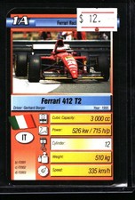 #AR007 FERRARI 412 T2 GERHARD BERGER Oddball F1 Auto Racing Card FREE SHIPPING