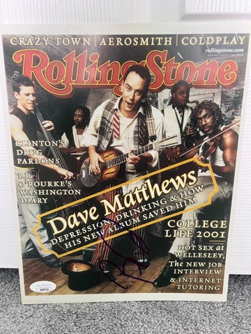 Boyd Tinsley signed JSA COA 8X10 DMB Dave Matthews Band Psa bas Cover