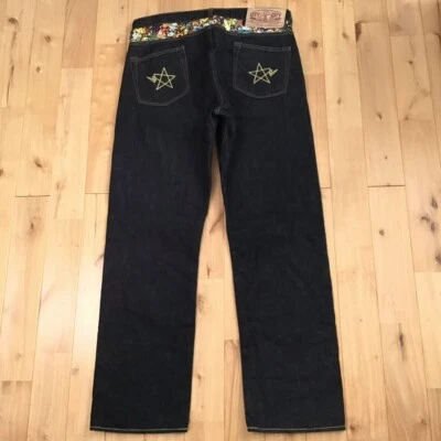 BAPE MILO Animal Safari DENIM PANTS A Bathing Ape Size L - Image 1 of 4