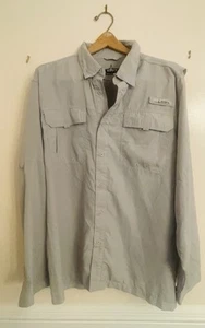 Habit Long Sleeve Men’s Size XL Button Up Gray Fishing Shirt - Picture 1 of 6