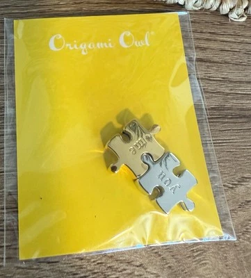 New Origami Owl Gold Silver Slider Puzzle You Me Bracelet Jewelry Gift Present - Image 1 of 4