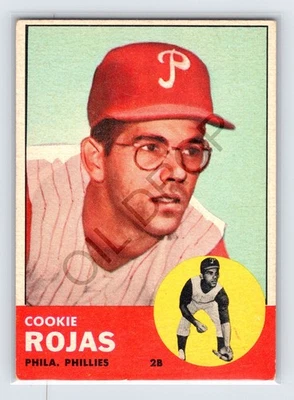 1963 Topps # 221 Cookie Rojas Baseball Card Philadelphia Phillies Rookie - Image 1 of 2