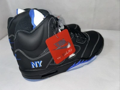 Awake NY x Air Jordan 5 - Talla 10 - Negro/Azul corredor con factura de SNKRS Foto 1 de 4