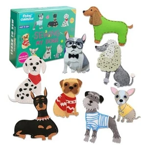 Flying Childhood Sewing Kit for Kids, Sew Your Own Felt Puppy Craft Kit, - Picture 1 of 7