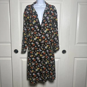 Mini Camisa Vestido Sol Manga Larga Floral Margarita Multicolor Diseño Curve Talla 22 ASOS - Imagen 1 de 16