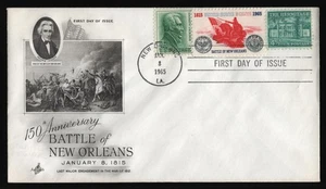 #1261 5c Battle of New Orleans-Combo, Art Craft H/C FDC **ANY 5=FREE SHIPPING** - Picture 1 of 1