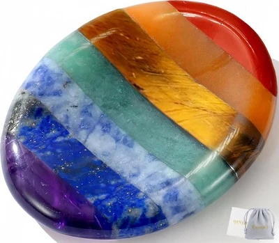 QINJIEJIE Chakra Kristalle Edelsteine Heilsteine Daumen Kristall Glückssteine - Bild 1 von 4