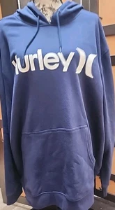 Hurley Men’s Graphic Fleece Lined Hoodie, Navy Blue, Size- XXL - Picture 1 of 8
