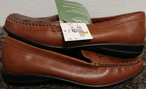 Thom Mcan braune Leder-Slipper Loafer eckige Zehenpartie adrette Damen 6,5 - Bild 1 von 9