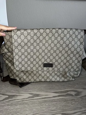 Gucci Canvas Monogram Diaper Bag - Image 1 of 4