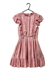 REVIEW Excellent Condition Women's Mini Dress in Dusty Pink, AU12 - Picture 1 of 5