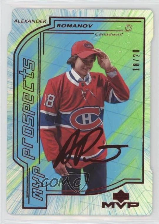 2020-21 Upper Deck Green /20 Alexander Romanov #CC-AR RC - Image 1 of 2