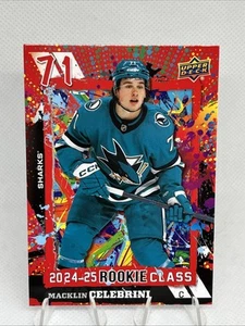 2024-25 Upper Deck Rookie Class Red #RC-21 Macklin Celebrini  🔥 🔥 - Picture 1 of 2