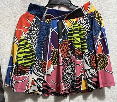 NWT Adidas X Rich Mnisi Graphic Africa Design Tennis Pleated Skirt Size S HC4479 - Image 1 of 4