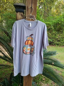 Canvas Damen Pumpkin Fall Vibes Design Tshirt Größe 2xl große Farbe - Bild 1 von 4