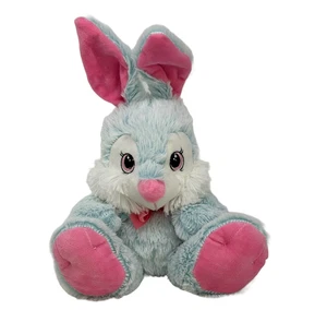 PUBLIX Conejo Azul Esmerilado 10" Felpa Rosa Orejas Pies Ojos Bordados Usado en Excelente Condición - Imagen 1 de 5