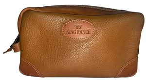 King Ranch Chaparral Collection Toiletry Overnight Bag Dopp Kit Brown Leather - Picture 1 of 13