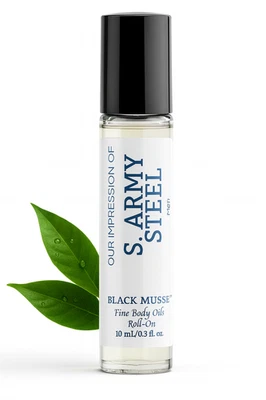 Black Musse Our Impression of S. ARMY STEEL Perfume Hombre Aceite Corporal Roll-On 10 ml Foto 1 de 4