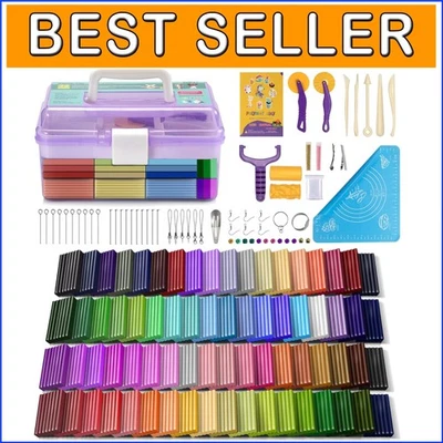 Complete Polymer Clay Modeling Kit with 72 Colors & Sculpting Tools for Ages 3+ - Image 1 of 4