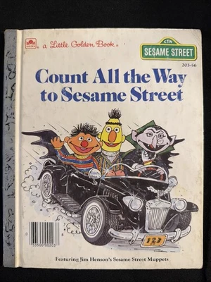 Vintage A Little Golden Book Count All The Way To Sesame Street 1985 #5409 Foto 1 de 4