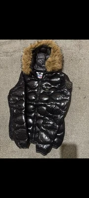 Giubbotto Piumino Blauer donna Nero Pellicciotto Brillantini  taglia S M L - Image 1 of 4