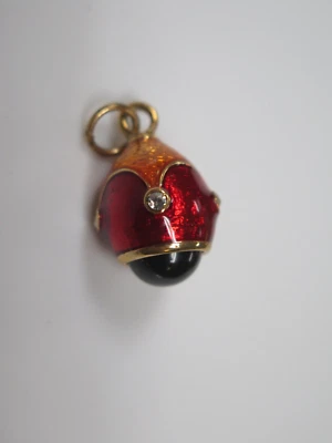 🌷 Joan Rivers Dije Huevo Fabergé DORADO ROJO NARANJA * Coleccionable de colección Foto 1 de 3